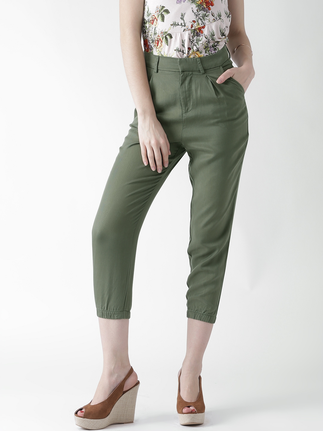 olive green trousers for ladies