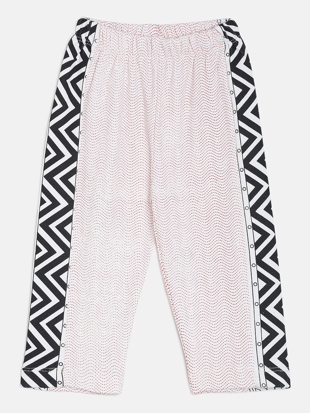 black and white striped track pants