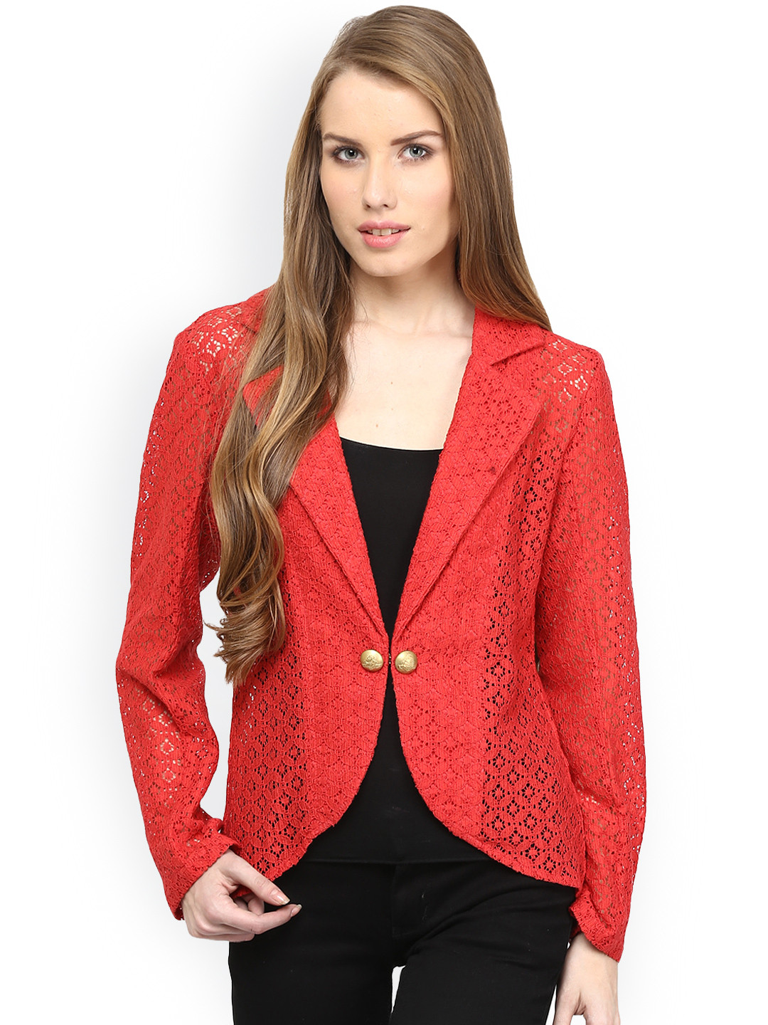 Buy RARE Red Lace Jacket Jackets for Women 1143794 Myntra