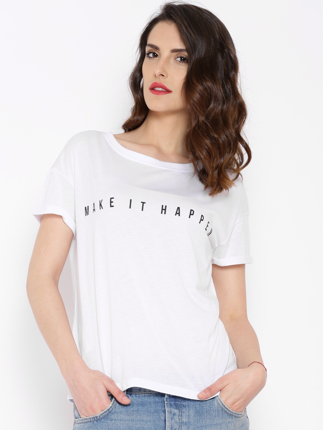Buy MANGO White T Shirt - Tshirts for Women 1143983 | Myntra