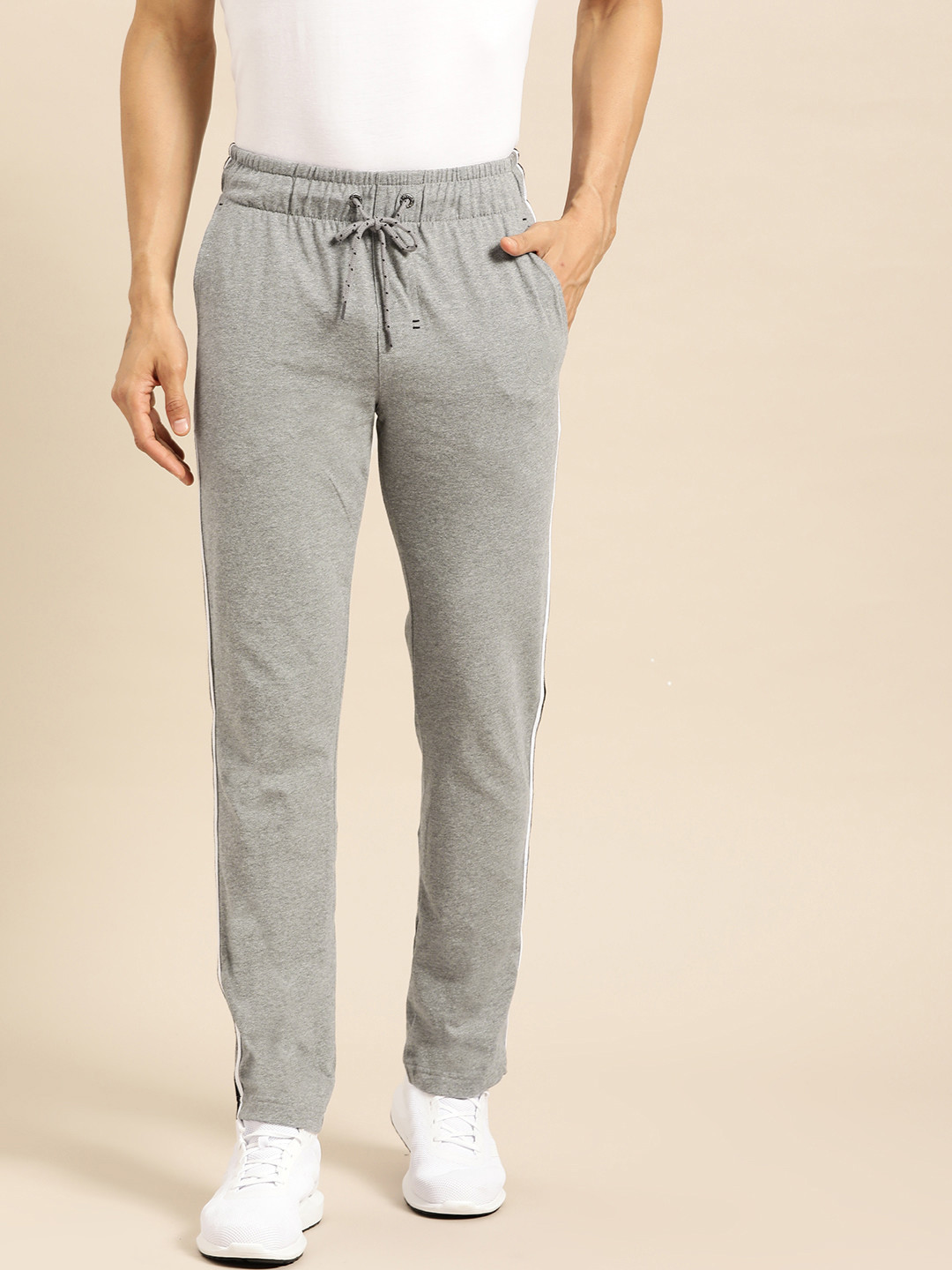 Buy Jockey Men Grey Melange Solid Track Pants Track Pants for Men 11444192 Myntra