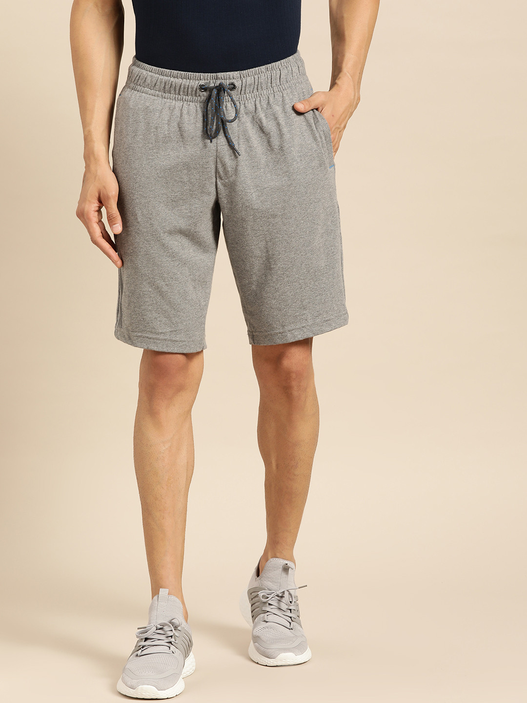 Buy Jockey Men Grey Melange Solid Straight Fit Sport Shorts Shorts