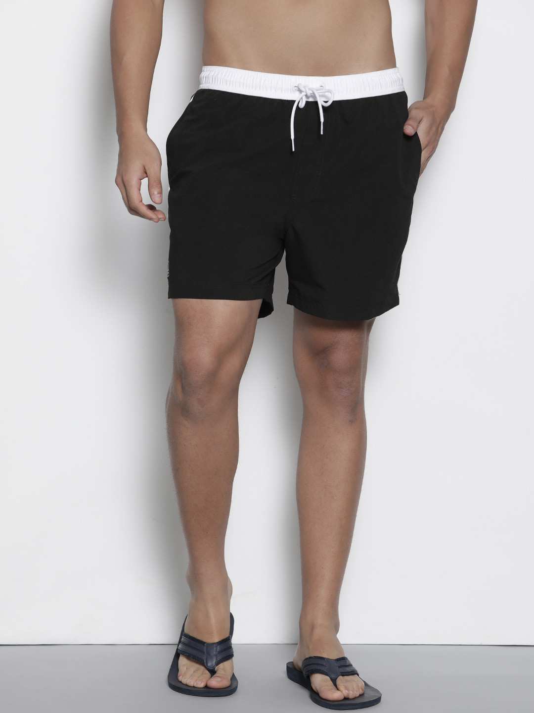 Buy Marks & Spencer Men Black Solid Swim Shorts Swim Bottoms for Men
