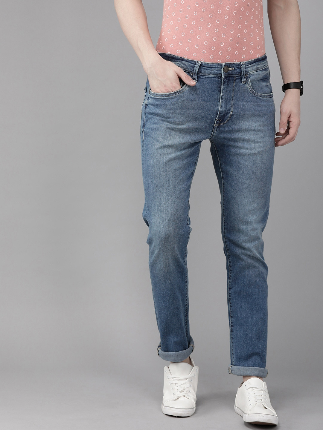 Buy U.S. Polo Assn. Denim Co. Men Blue Regallo Skinny Fit Mid Rise