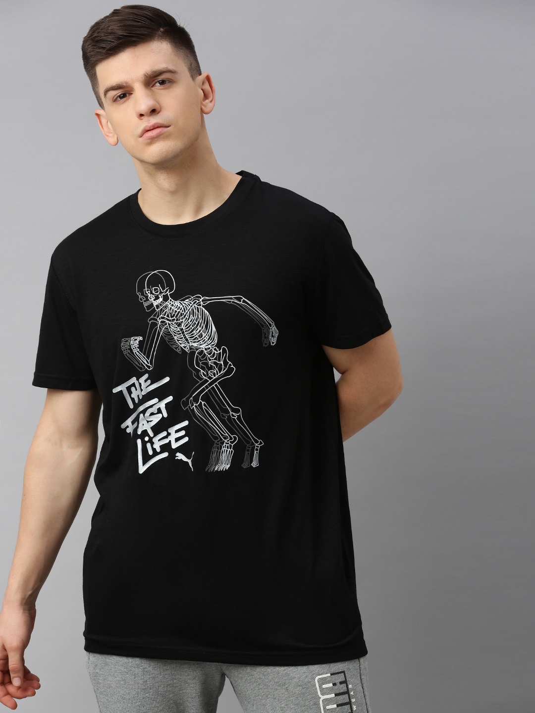 black and white puma tshirt