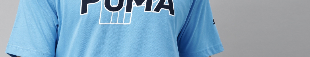 Buy Puma Men Blue Printed MODERN SPORTS Logo TeeRound Neck T Shirt - Tshirts for Men 11448656 