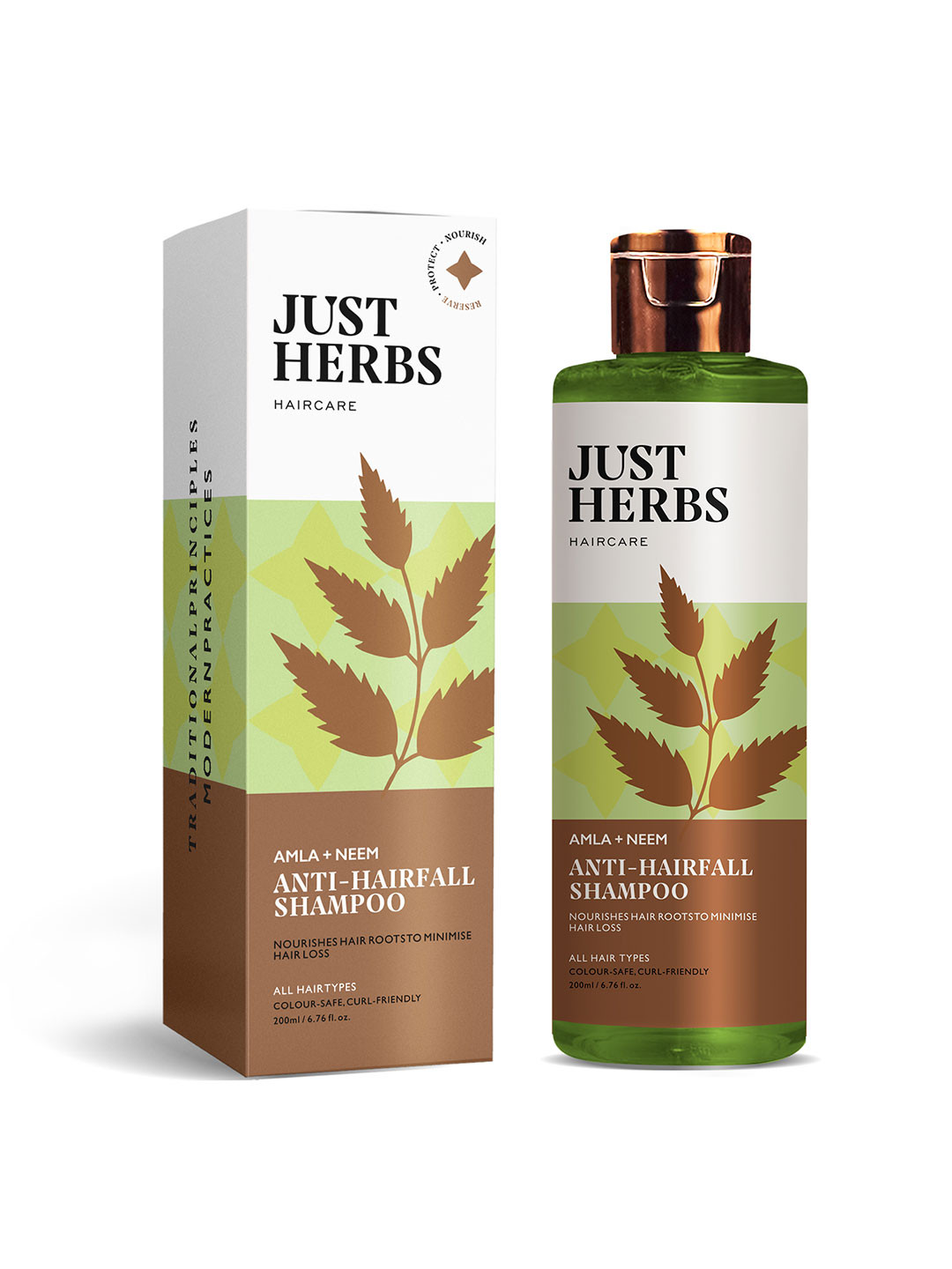 Buy Just Herbs Amla & Neem Anti Hairfall Shampoo For Oily Hair 200ml