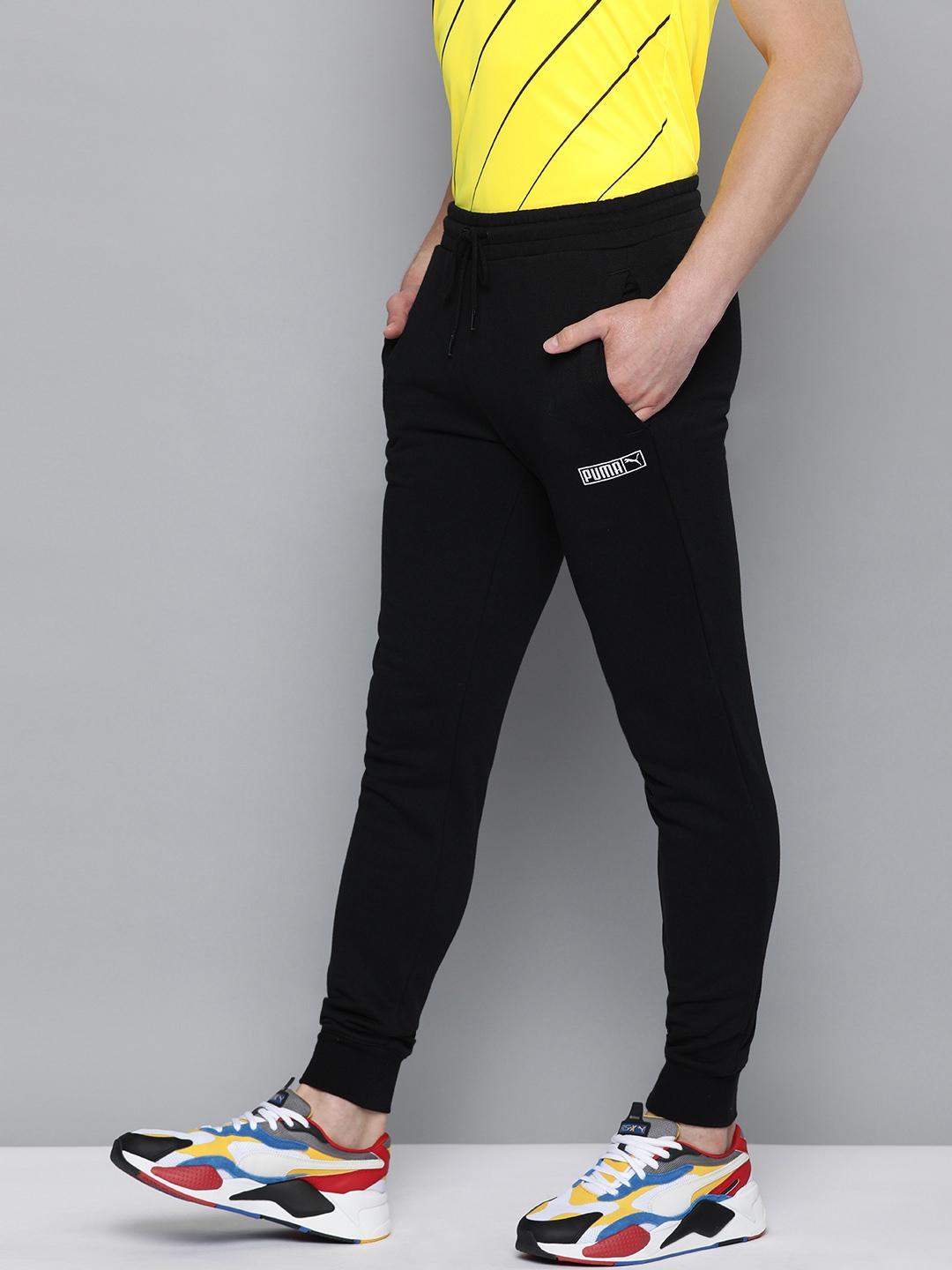 puma classics ribbed slit pants