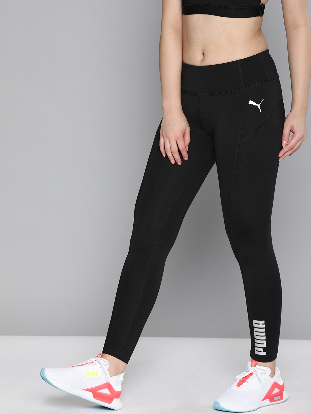 puma tights womens black