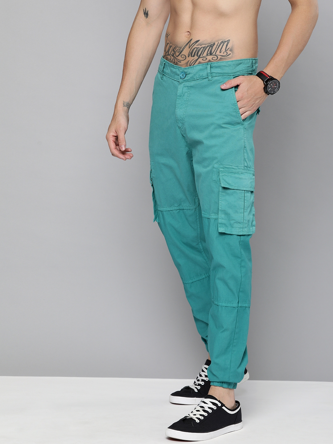 solid cargo joggers