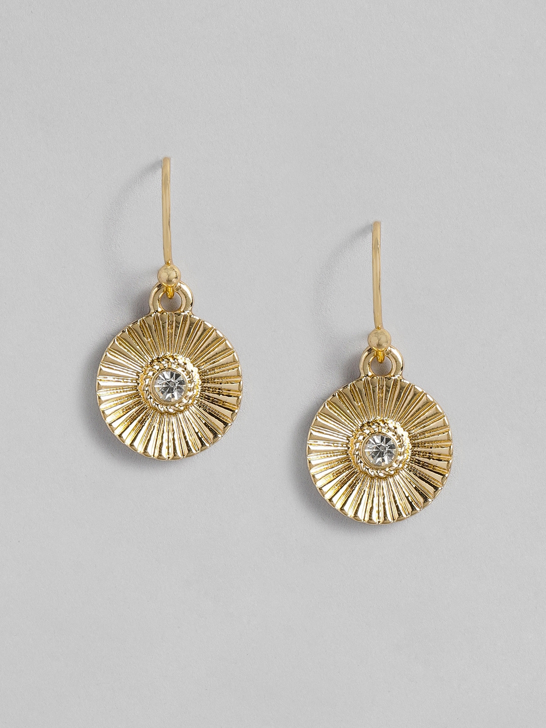 circular gold earrings