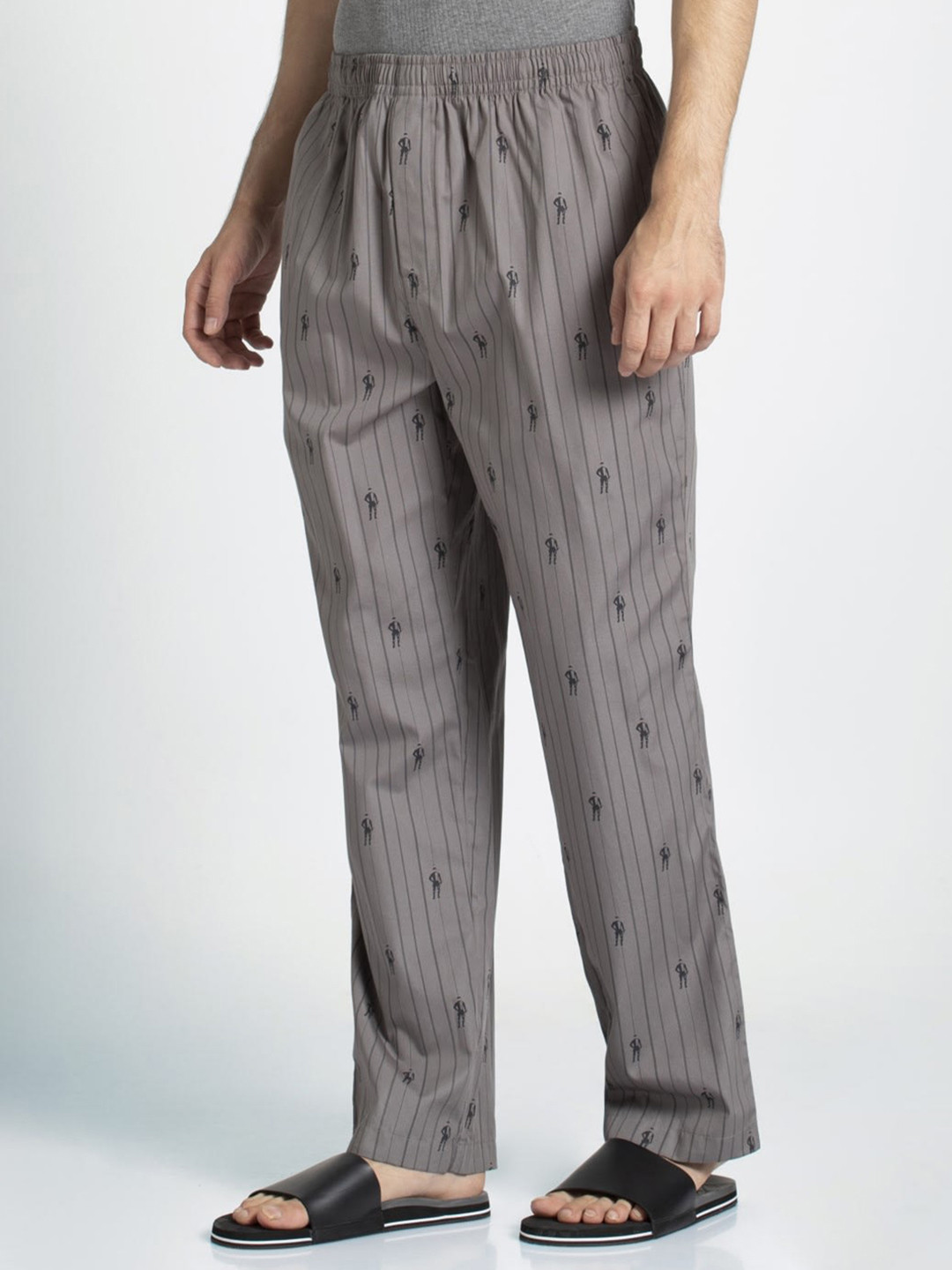 Buy Jockey Men Grey Comfort Fit Printed Lounge Pants Lounge Pants for