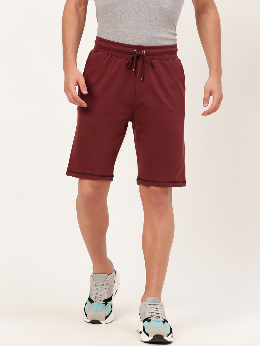 Buy Ether Men Rust Red Solid Regular Fit Regular Shorts - Shorts for ...