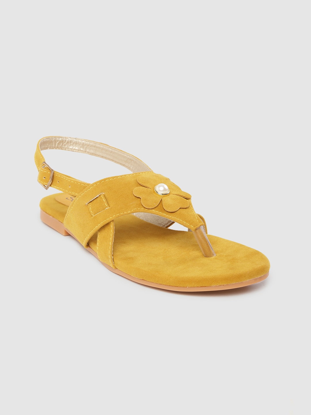 mustard pointed toe flats