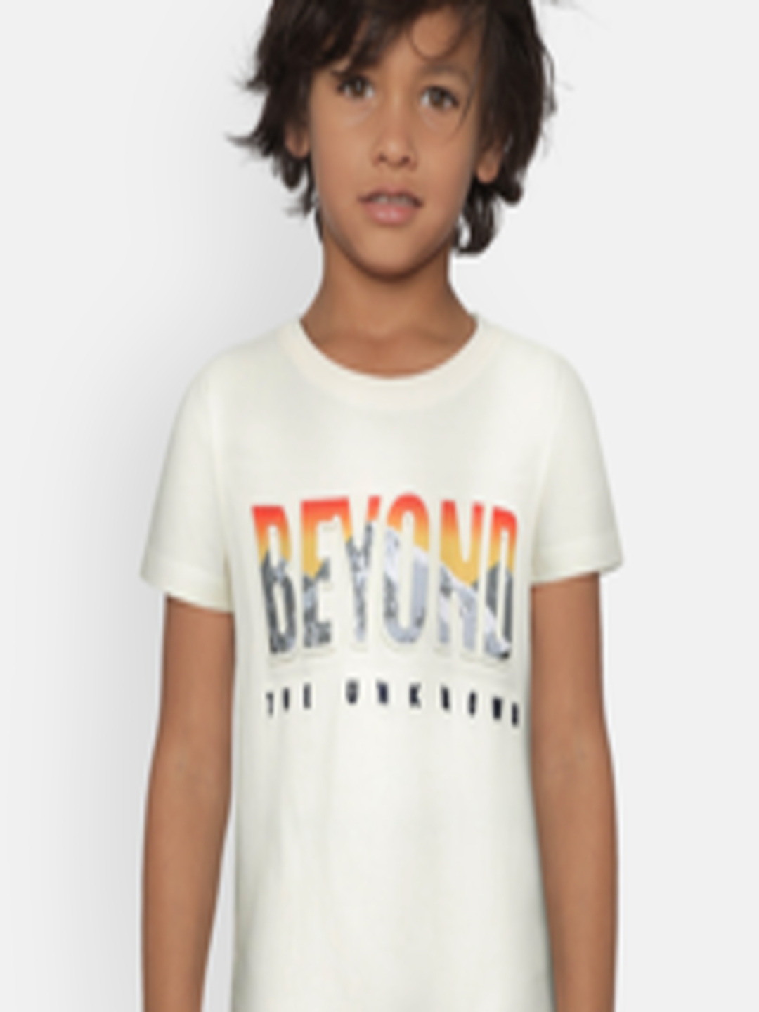 Buy Lee Cooper Boys Off White Printed Round Neck T Shirt - Tshirts for ...