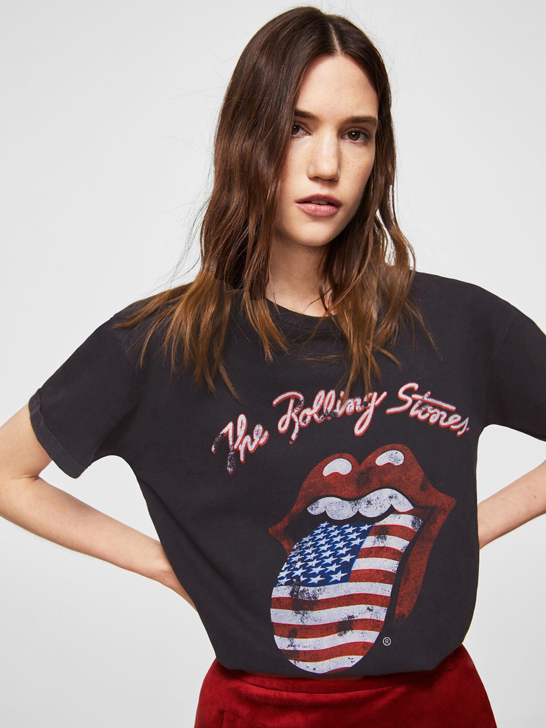 mango black tshirt