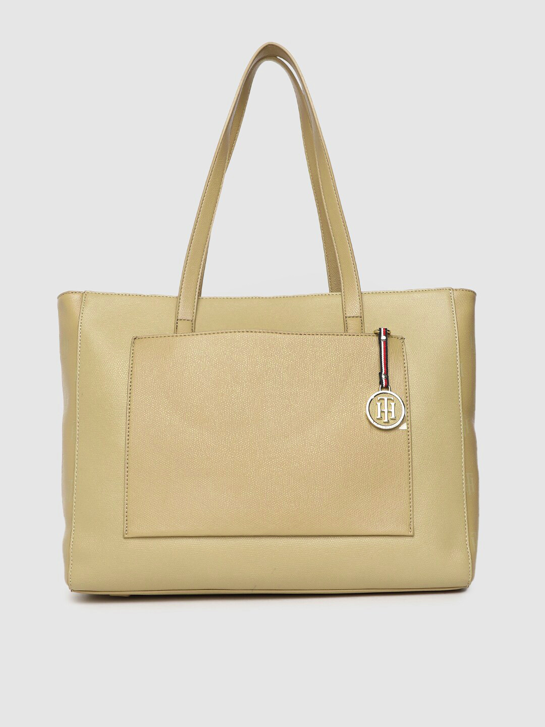 Buy Tommy Hilfiger Khaki Textured Shoulder Bag Handbags for Women