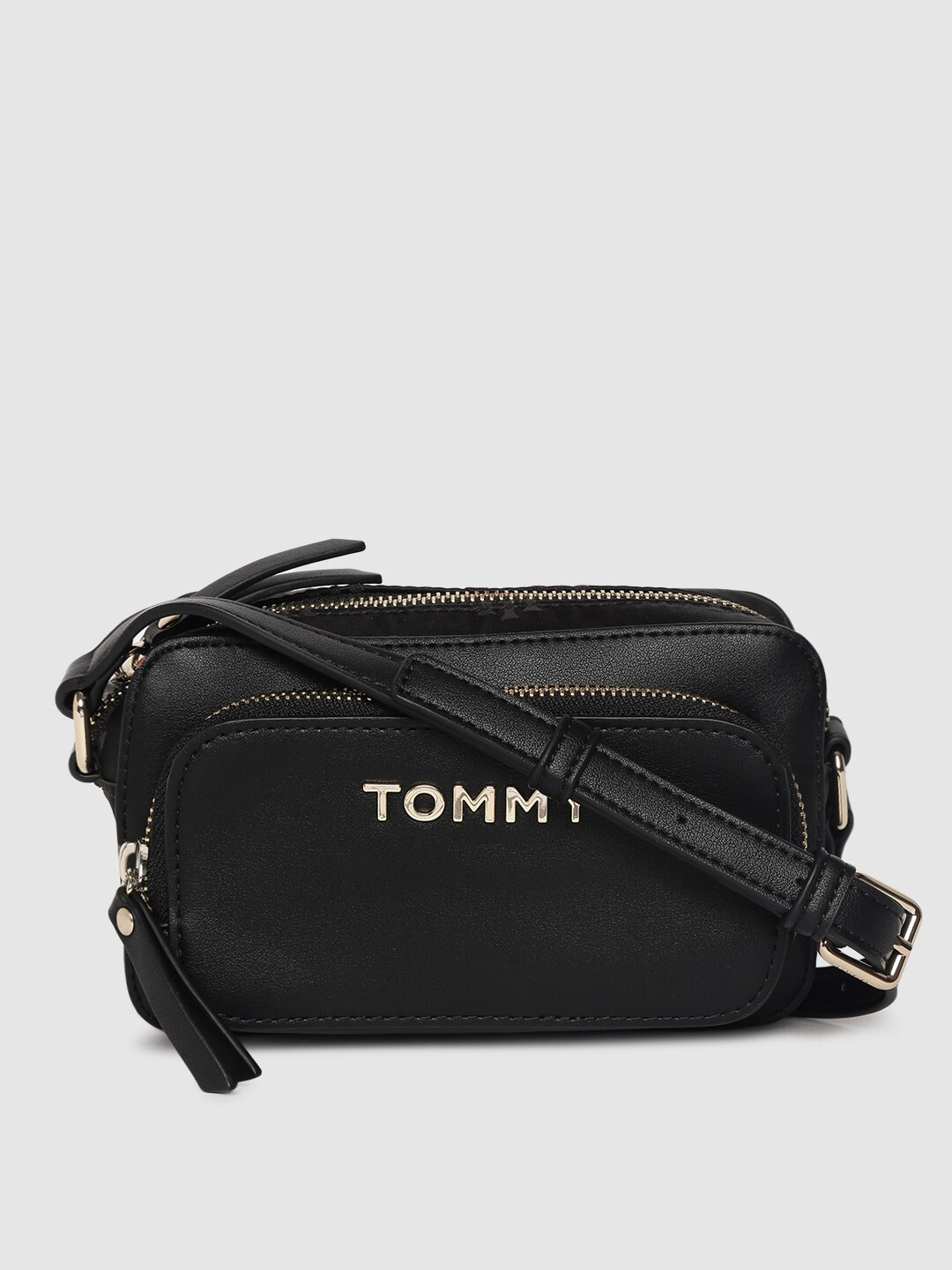 Buy Tommy Hilfiger Black Solid Sling Bag Handbags for Women 11483872