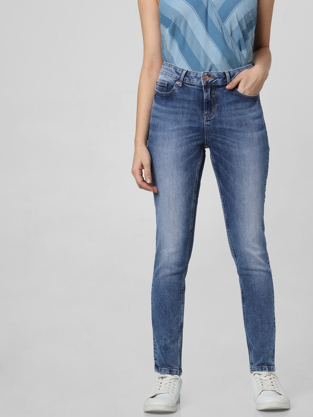 vero moda coated jeans