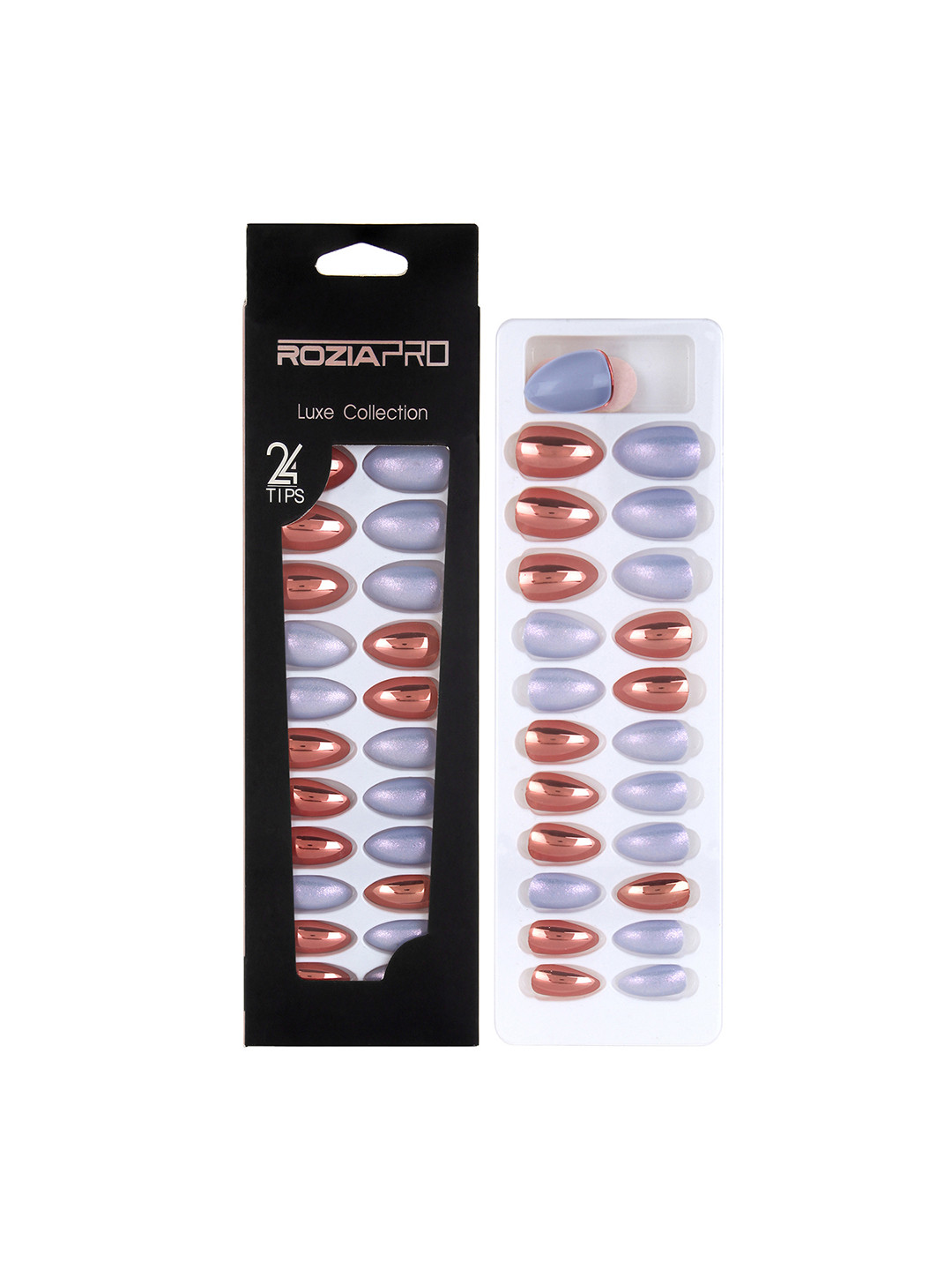 Buy Rozia 24 Piece Artificial Nail Art Kit With Glue Nail Essentials