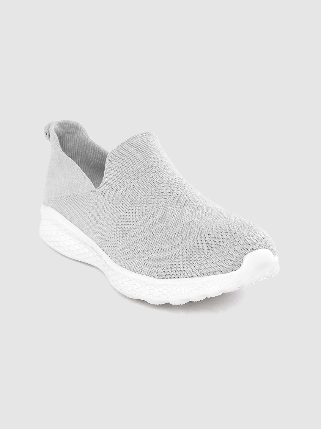 Buy Crew STREET Women Grey Woven Design Slip On Sneakers Casual Shoes