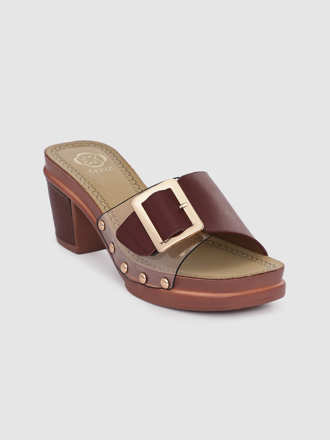 Buy CERIZ Women Maroon Embellished Platforms - Heels for Women 11522974 | Myntra