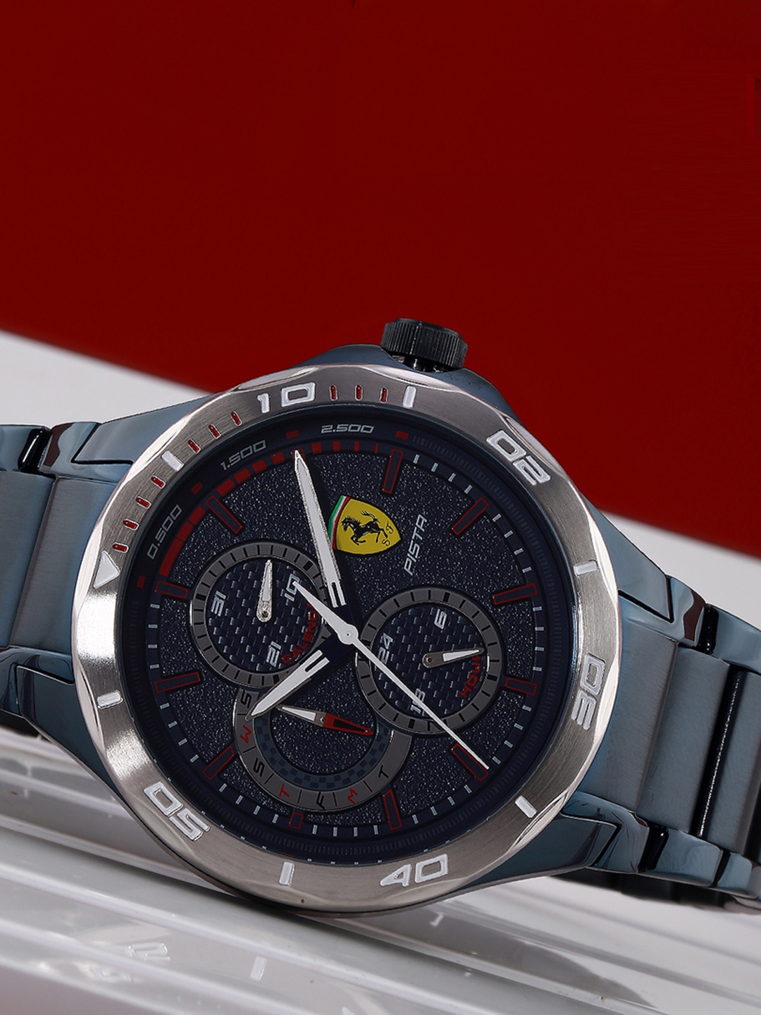 Buy SCUDERIA Ferrari Men Blue Pista Analogue Watch 0830759 - Watches ...
