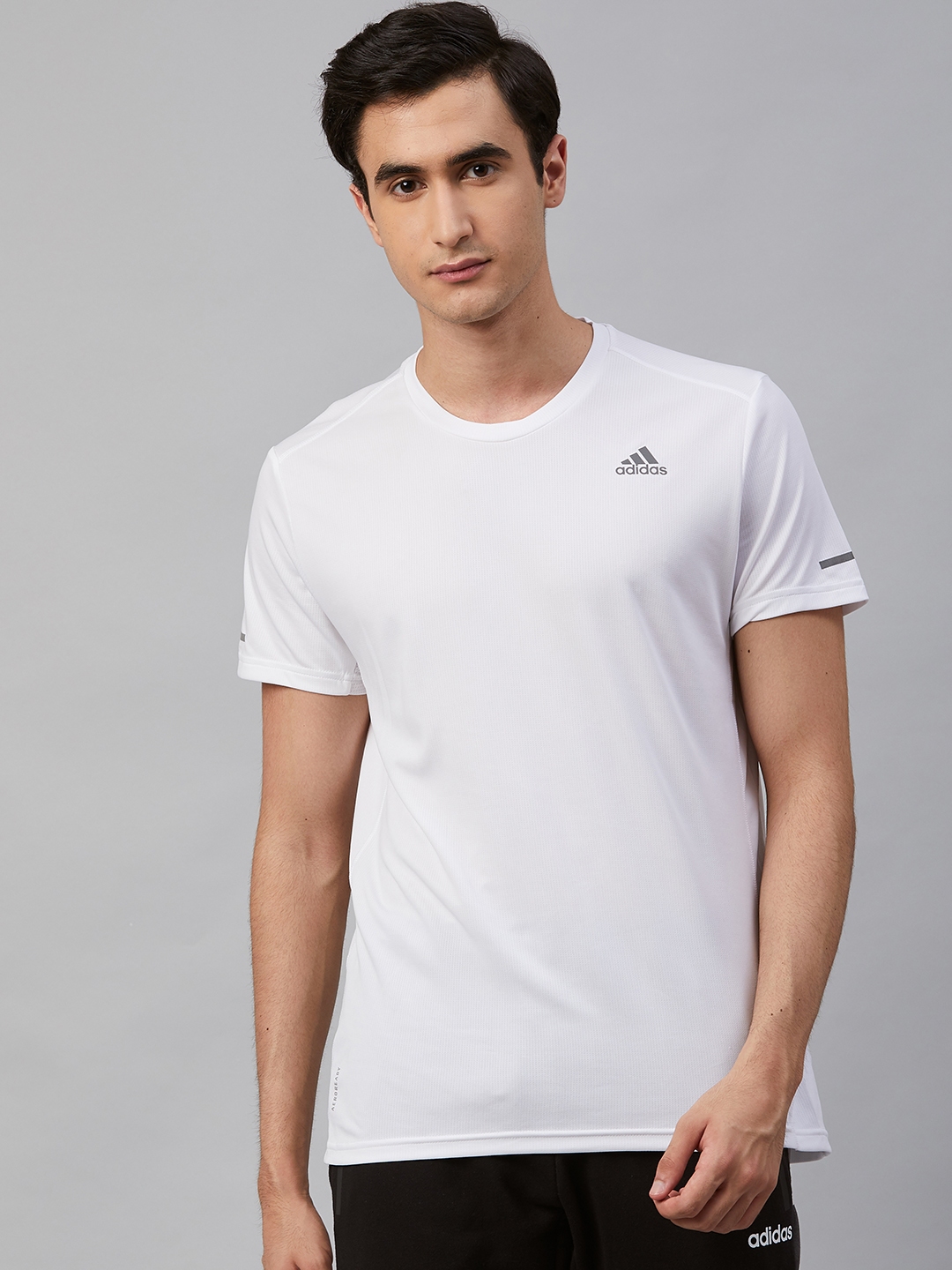 Buy ADIDAS Men White Run It Solid Running T Shirt - Tshirts for Men ...