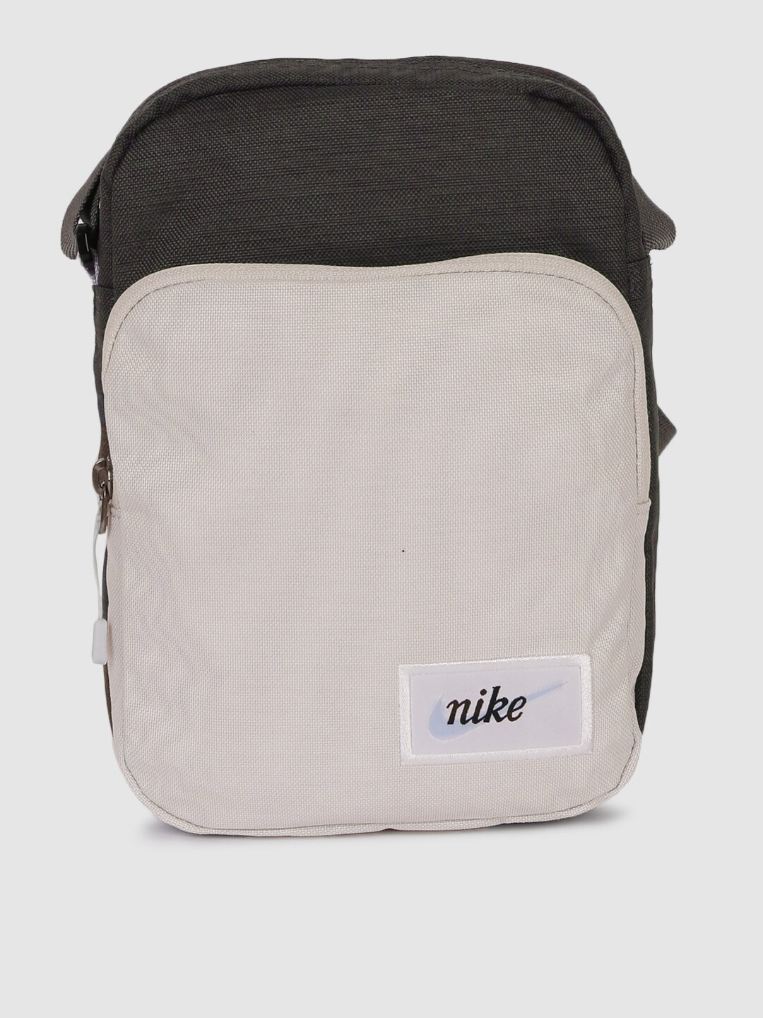 Buy Nike Unisex White & Grey Colourblocked Messenger Bag Messenger Bag for Unisex 11540256