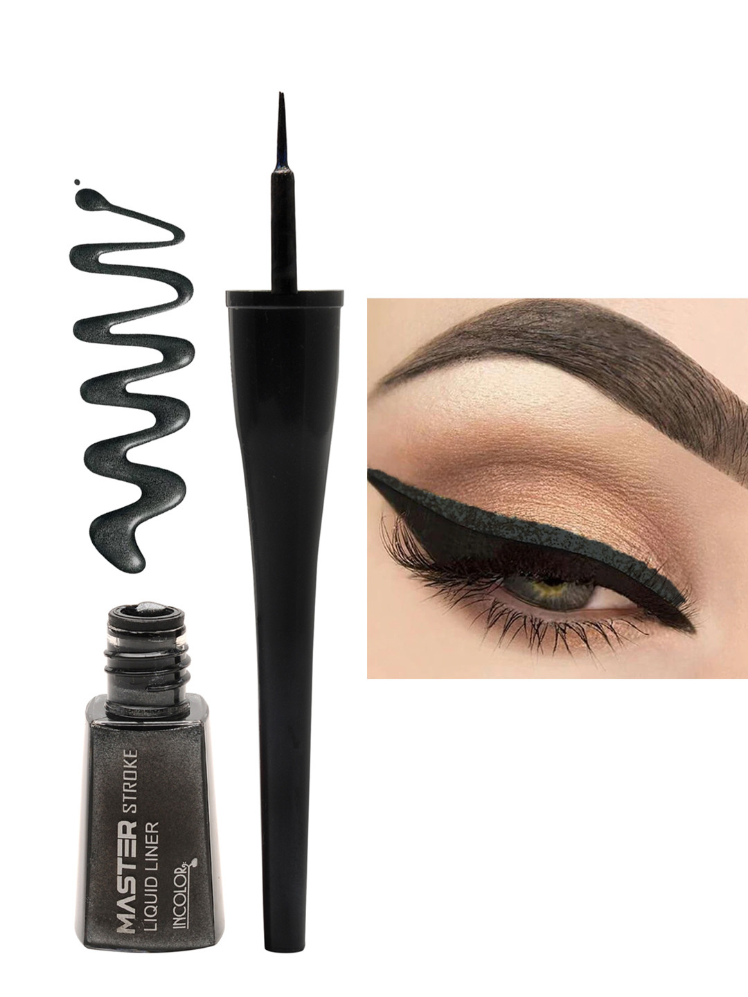 Buy INCOLOR Master Stroke Saturn Grey Liquid Eyeliner 13 Kajal And
