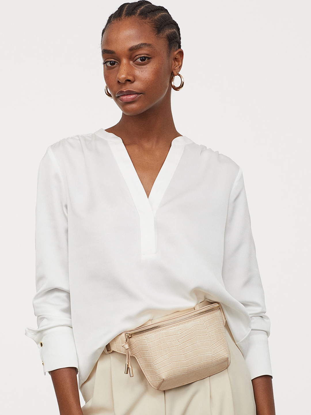 h&m white blouse uk
