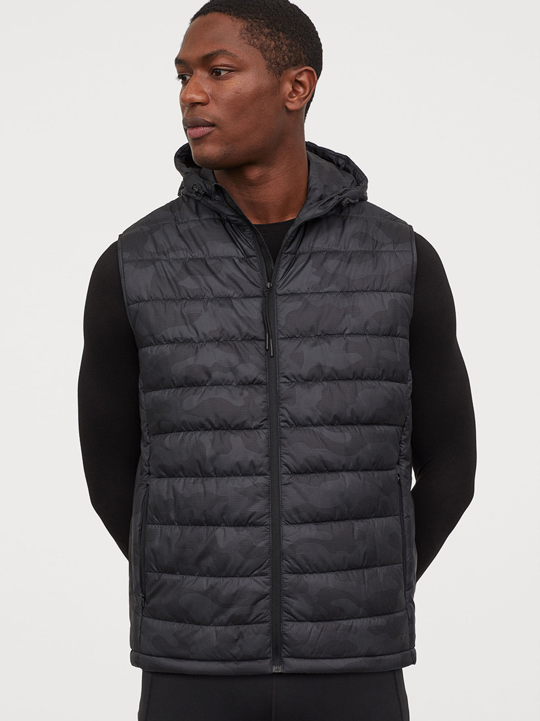 Buy H&M Men Grey Solid Padded Outdoor Gilet Jackets for Men 11556366 Myntra