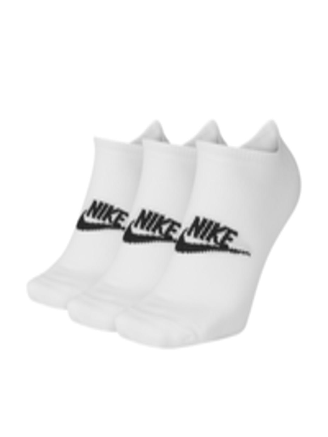 Buy Nike Unisex Pack Of 3 White Solid Everyday Essentials Shoe Liners ...