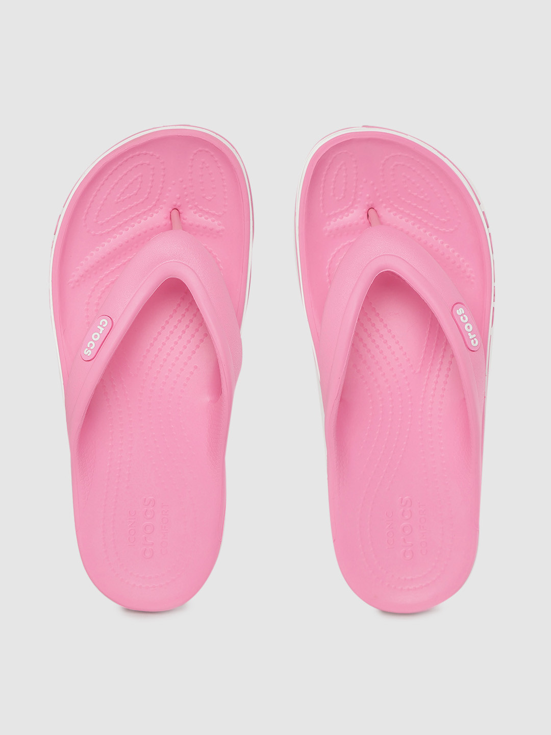 Buy Crocs Unisex Pink Solid Thong Flip Flops - Flip Flops for Unisex 11567616 | Myntra