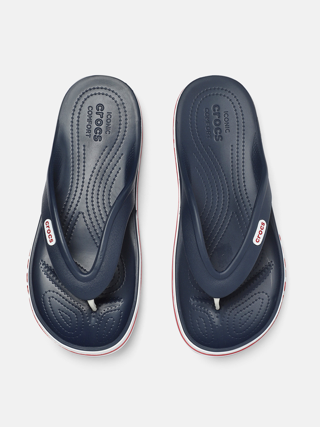 Buy Crocs Unisex Navy Blue Solid Bayaband Thong Flip Flops - Flip Flops for Unisex 11567666 | Myntra