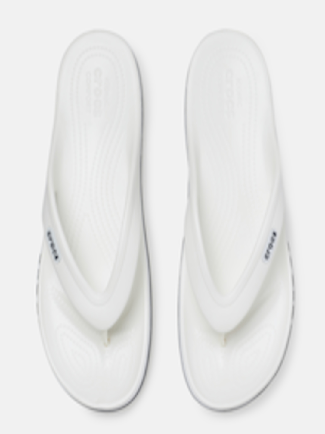 Buy Crocs Unisex White Solid Bayaband Thong Flip Flops - Flip Flops for ...