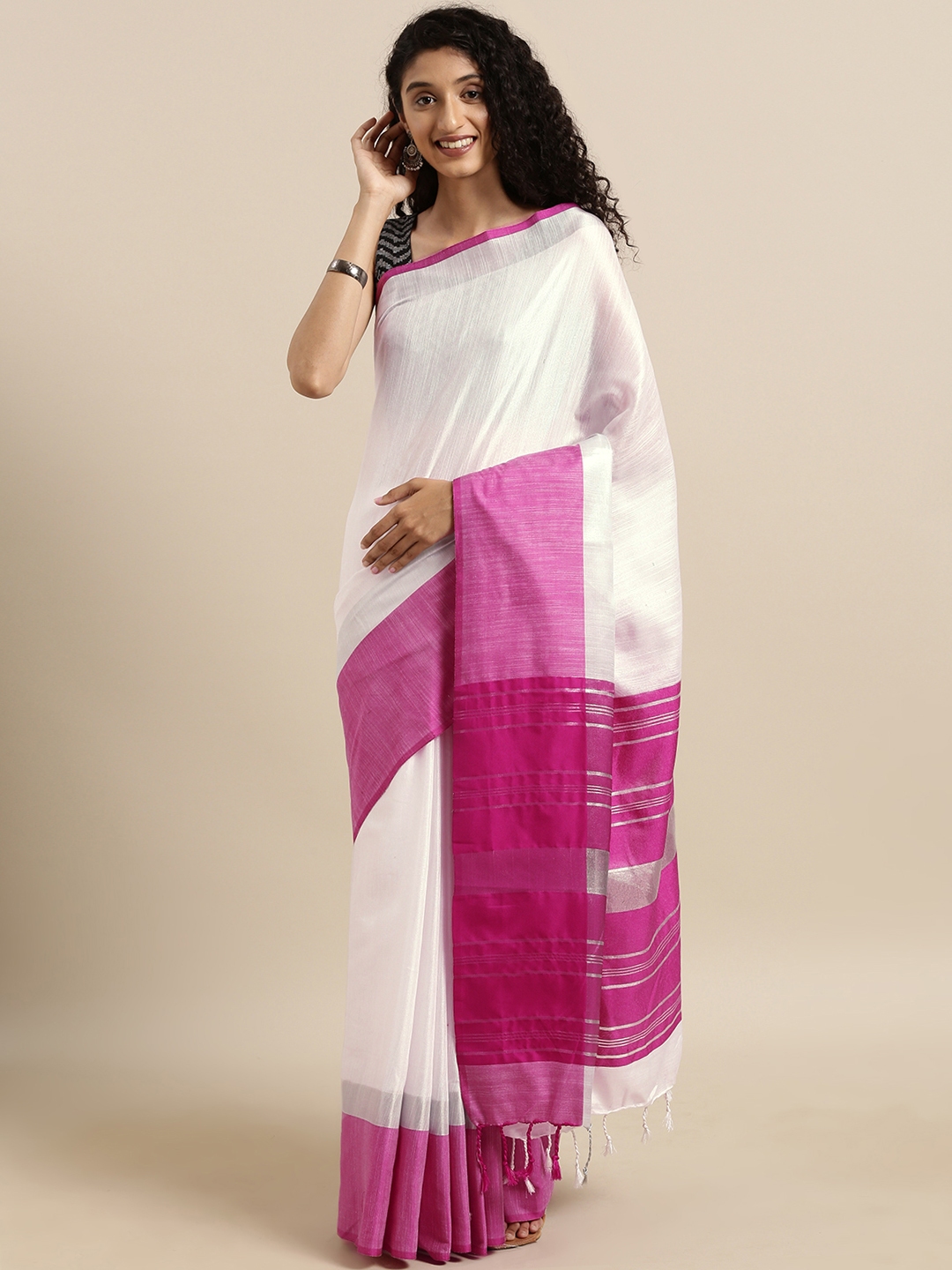 vastranand linen saree