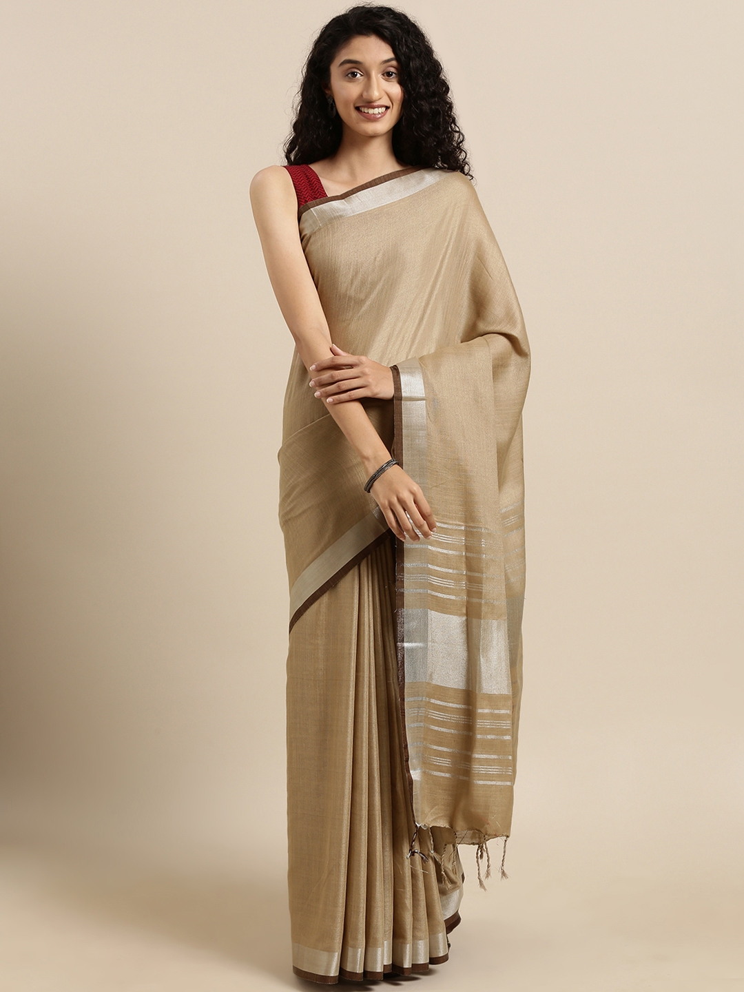 vastranand linen saree