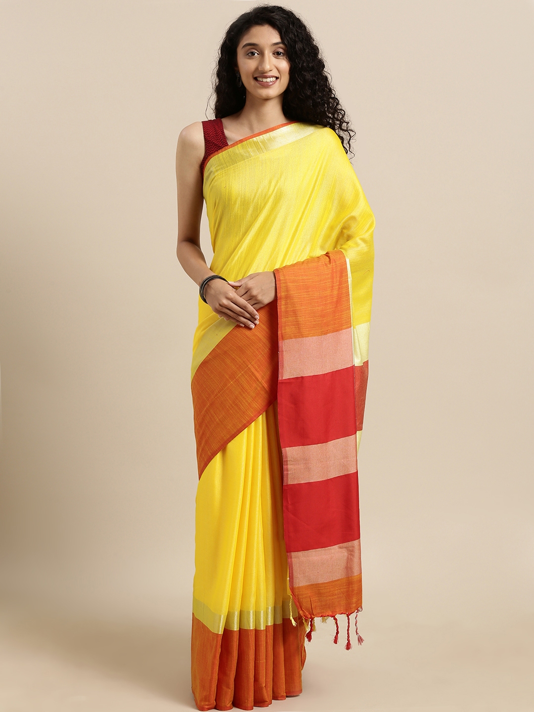 vastranand linen saree