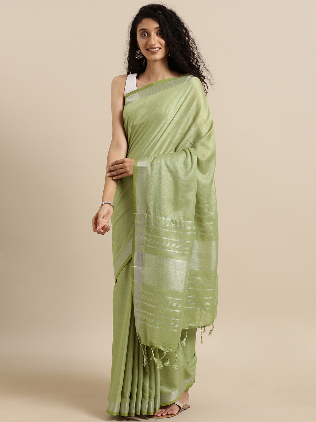 vastranand linen saree