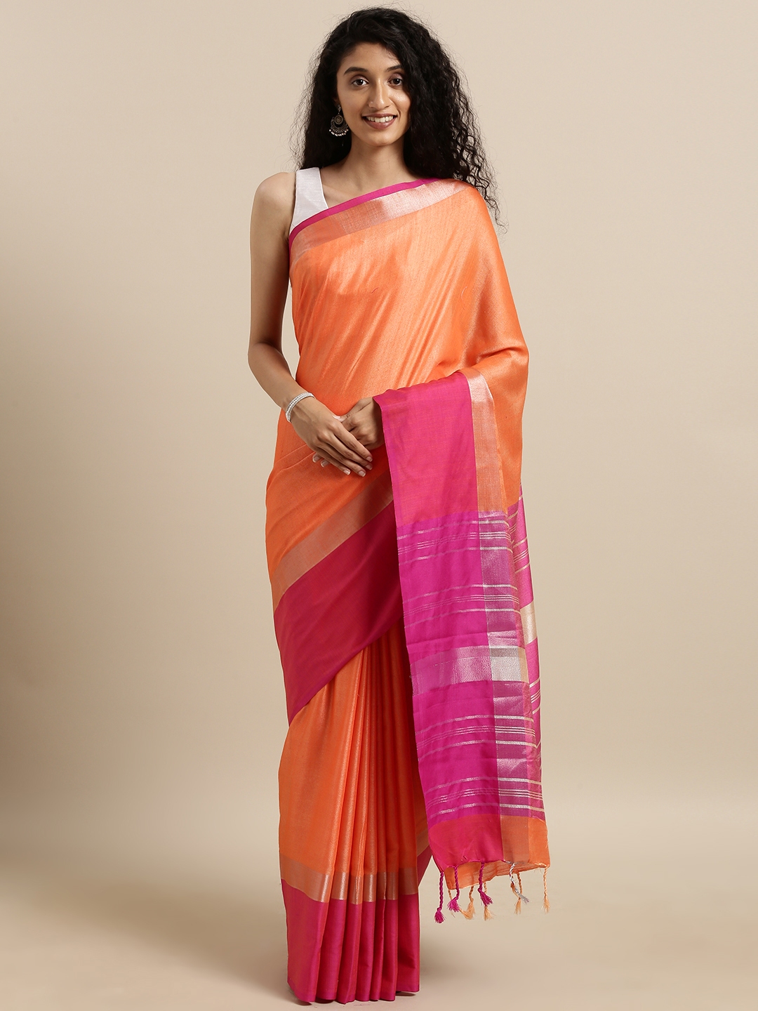 vastranand linen saree