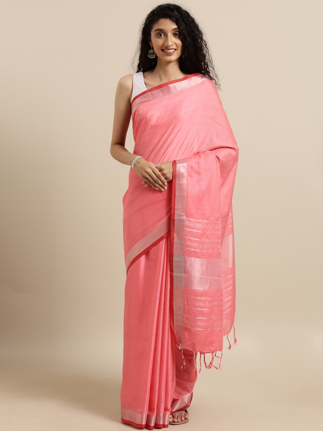 vastranand linen saree
