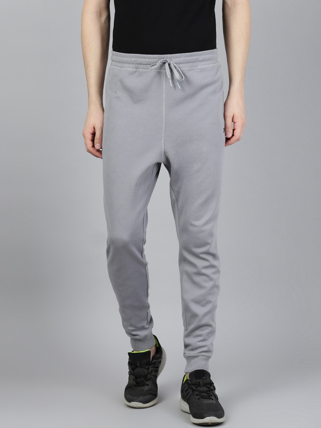 Buy Reebok Men Grey Slim Fit Solid Workout Joggers Track Pants for
