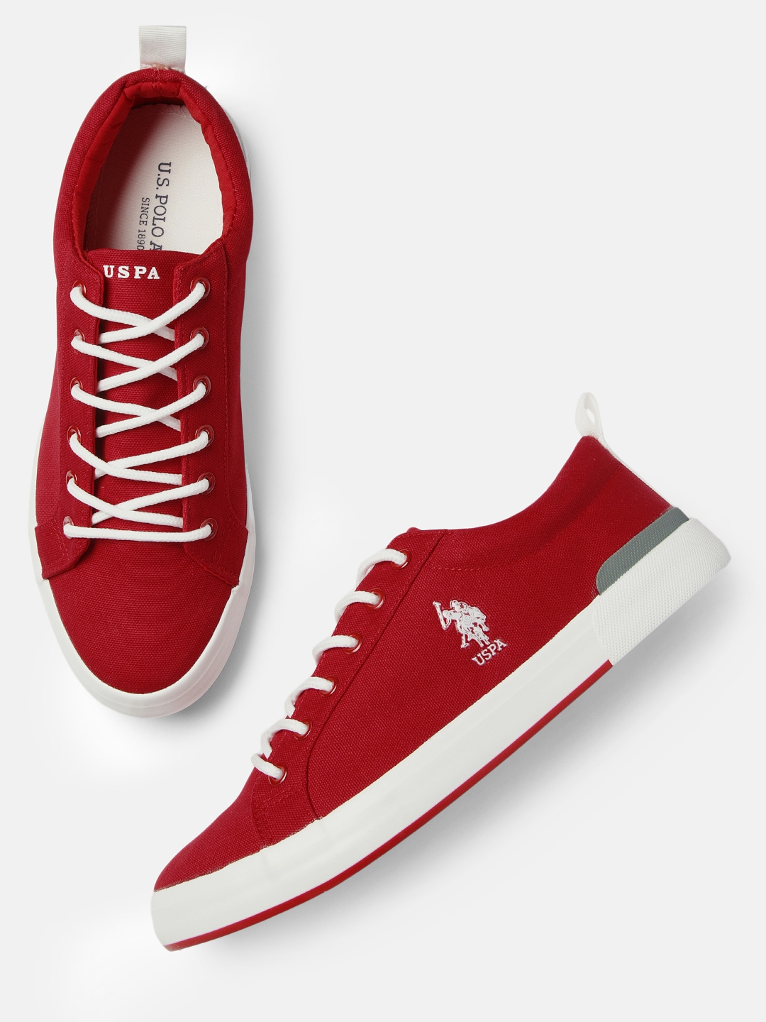 Buy U.S. Polo Assn. Men Red Solid ARSEN Sneakers - Casual Shoes for Men ...