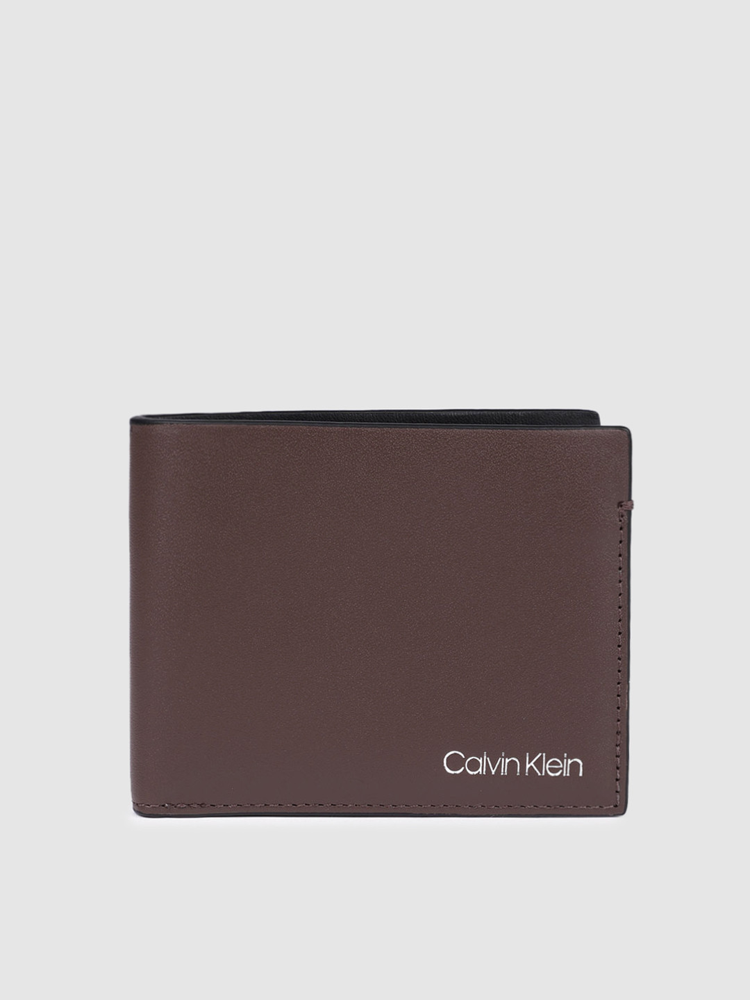 Buy Calvin Klein Men Brown PANACHE Solid Two Fold Wallet Wallets for