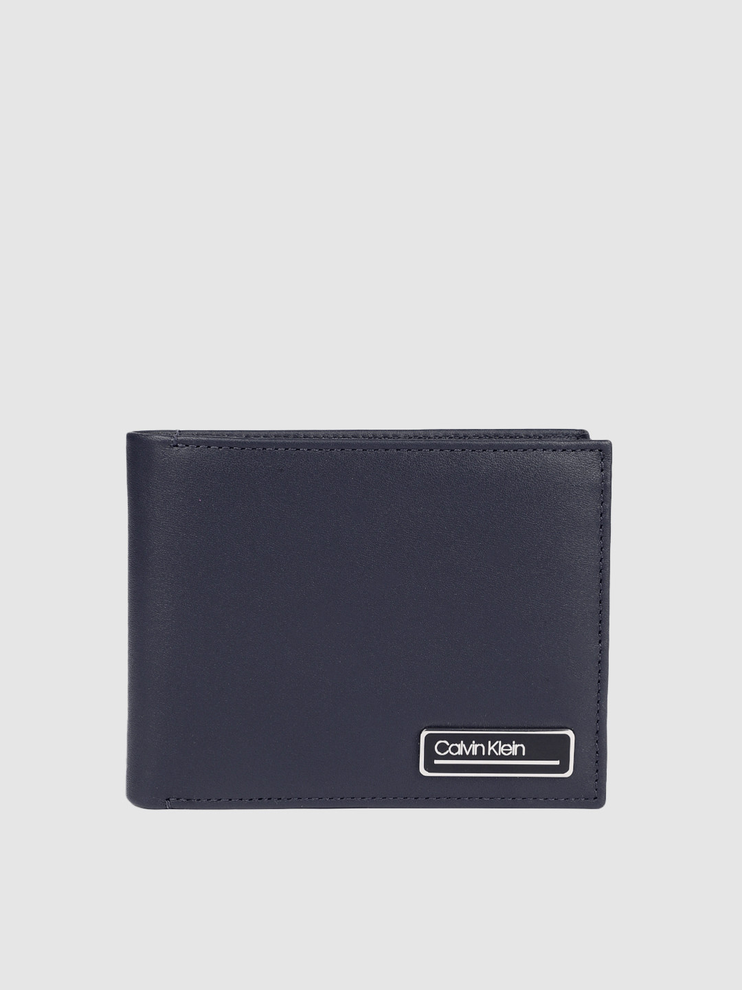 Buy Calvin Klein Men Navy Blue Solid Two Fold Wallet Wallets for Men