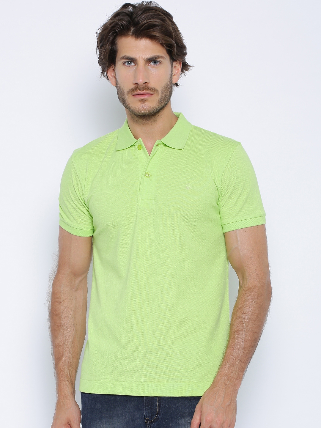 Buy United Colors Of Benetton Green Polo Pure Cotton T Shirt - Tshirts ...