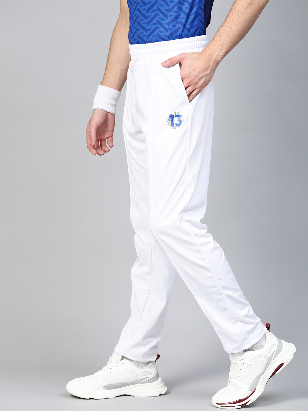 Buy HRX By Hrithik Roshan Men White Solid Regular Fit Rapid Dry Cricket