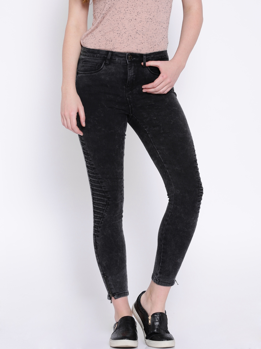 Buy ONLY Charcoal Grey Ankle Length Jeans - Jeans for Women 1164479 ...