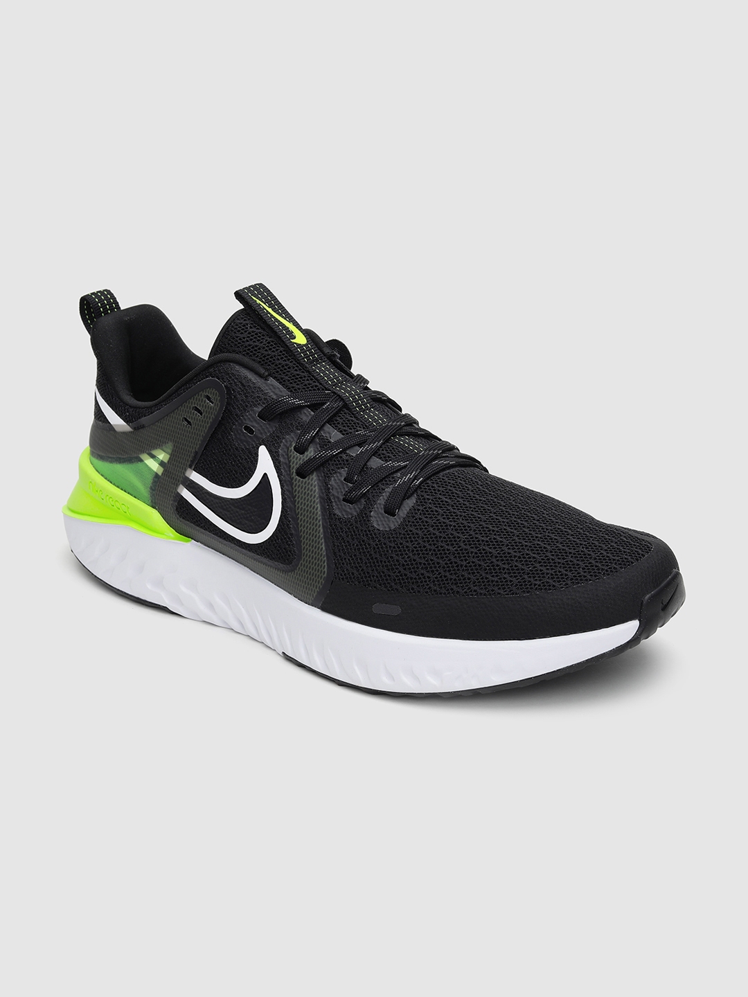 nike react running shoes black